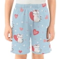 thumbnail image 2 of Cat Love Pattern Athletic Shorts Breathable with Comfort Fit Drawstring Casual Sweatshorts X-Small, 2 of 9