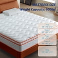 thumbnail image 5 of Innerspring Mattresses, Alwyn Home Innerspring Mattress Medium Hybrid Mattress in a box With Certipur-US Certified Pocket Spring, Pressure Relief, and Motion Isolation, Memory Foam Mattresses, 5 of 9
