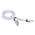 thumbnail image 1 of Android Fast Charger cable Durable Flat Noodle Micro USB Sync Quick Charger Cable for Tablet Smartphone Cell Phone MP3 Player (White), 1 of 4