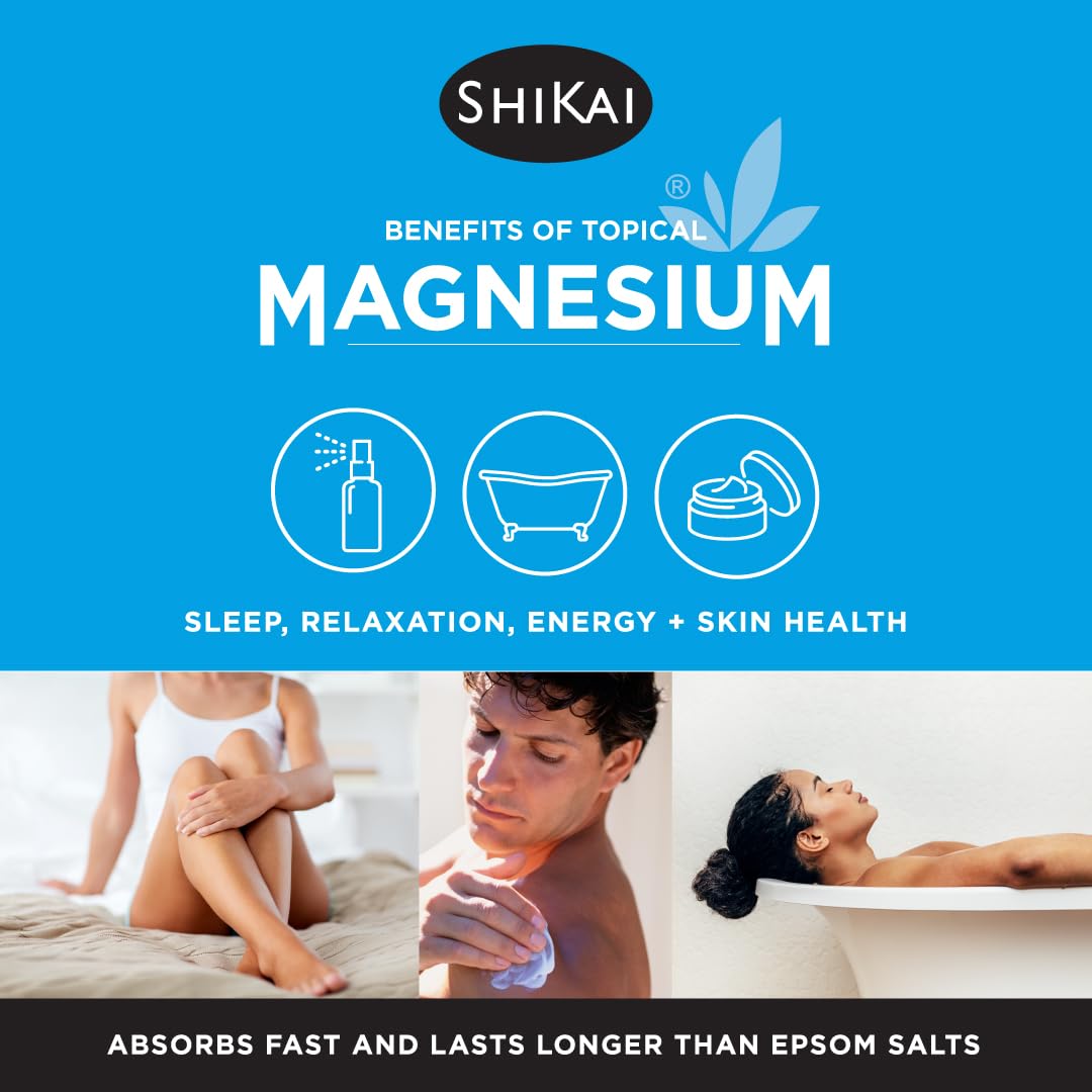 ShiKai Magnesium Body Cream (4.5 oz) | Fragrance-Free Hydrating Lotion with Zechstein Magnesium, Shea Butter & Botanical Oils | Muscle Care & Skin Moisturizer