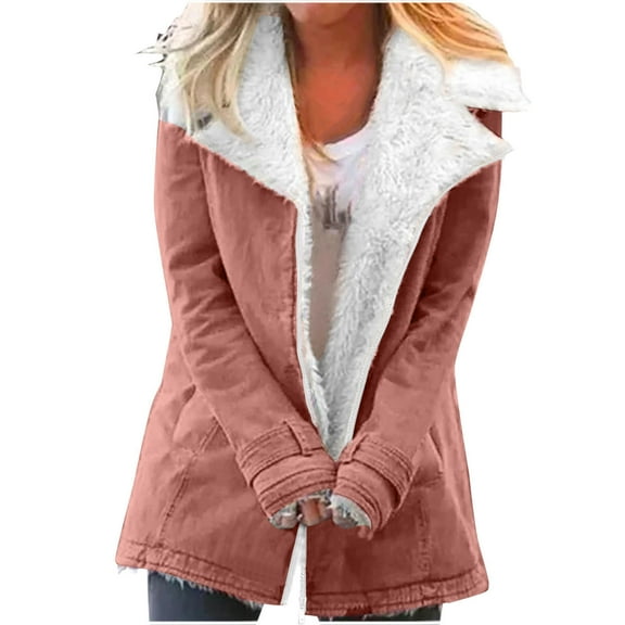 Turilly Lady Coats Oversize Jackets Women Plus Size Winter Warm Composite Plush Button Lapels Jacket Outwear Coat