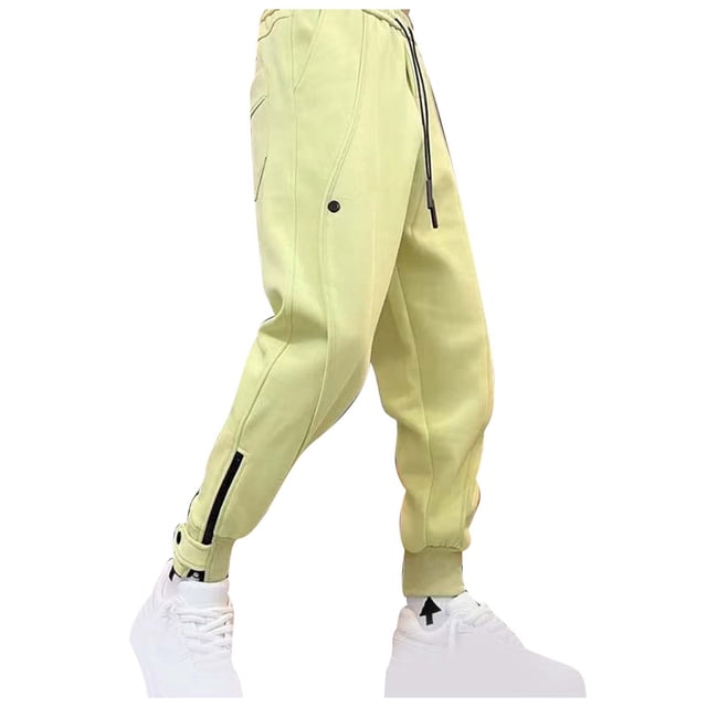 Zszcpp Wide Leg Pants Men'S Pocket Sports Drawstring Leisure Embroidered Label Straight Vogue Lounge Trousers Casual Trouser