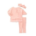 thumbnail image 2 of Winnie the Pooh Baby Girls Graphic Tulle Sweatshirt and Printed Leggings with Bow Headband Set, 3-Piece, Sizes 0/3M-24M, 2 of 11