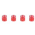 thumbnail image 2 of 4 Piezas Dados De La Válvula Vástagos De De Cubierta De Del Neumático Del Coche De Rojo Yotijar Dice Valve Stem Caps, 2 of 9
