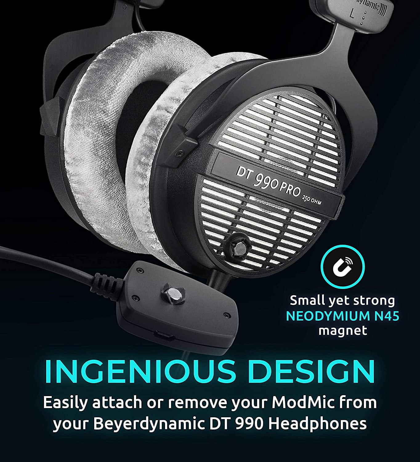 Beyerdynamic DT-990 Pro Acoustically Open Headphones with FOX USB Mic Bundle