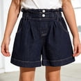 thumbnail image 4 of Otqutp Girl's Plus Size Denim Shorts High Waist Straight Leg Shorts Western Stretchy Jeans Girls Baggy Plus Size Pants Y2k Jeanss, 4 of 8