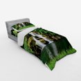 thumbnail image 3 of Ambesonne Nature Bedding Set 4 Pcs, Lake Garden Waterfall, Queen, Green, 3 of 3