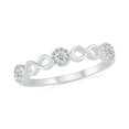 thumbnail image 1 of DGOLD Bague Classique à 3 Pierres en Or Blanc 10 Kt avec Diamant Blanc Rond (1/4 cttw), 1 of 4