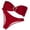 D190/Red, variant on Afdoent Bikini Sets For Women Bandeau Bikini O Ring Strapless Tie Back High Cut Two Piece Swimsuit Bathing Suits Swimwear