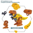 thumbnail image 5 of 4pcs/set Diy Dinosaur Assembly Toy Disassembly Dinosaur Figures Model Kit Educational Construction Play Set For Kids, 5 of 5