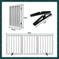 thumbnail image 6 of Semiocthome Foldable Dog Gate Bamboo Extra Wide Pet Gate with 2 Metal Stand for Indoor,White,55"W, 6 of 10