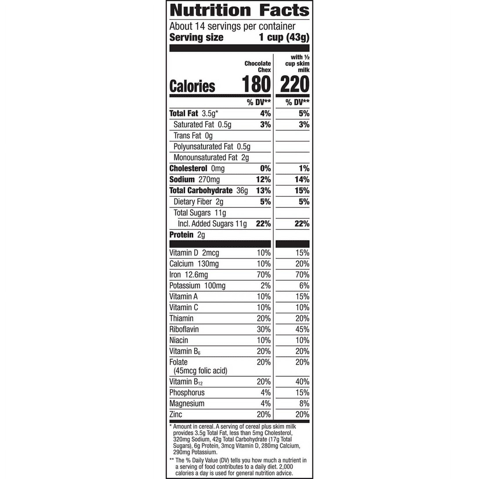 Chocolate Chex Breakfast Cereal, Gluten Free, 21.1 oz
