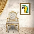 thumbnail image 3 of McCavitt, Naomi 20x24 Gold Ornate Wood Framed with Double Matting Museum Art Print Titled - Watercolor Parrot, 3 of 4