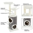 thumbnail image 3 of PETMAKER 45in Cat Tree with Perches, Condo, Scratch Posts, and Toys (Gray), 3 of 6