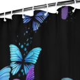thumbnail image 3 of Black Butterfly Pattern Shower Curtain 72"x84" ,Bathroom Decorative Shower Curtains Set with 12 Hooks,Modern Waterproof Washable Shower Curtain, 3 of 6