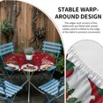 thumbnail image 2 of Christmas Gnomes Round Tablecloth for 45-54 Inch Tables,Fitted Table Cover with Elastic Edge,Red Joy Pine Branches Cardinal Birds Waterproof Outdoor Table Cloth Protector for Patio Garden Dinner, 2 of 9