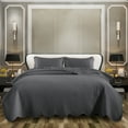 thumbnail image 2 of IR Imperial Rooms 2-Piece Twin Microfiber Reversible Bedspread & Quilt Set, Gray, 2 of 12