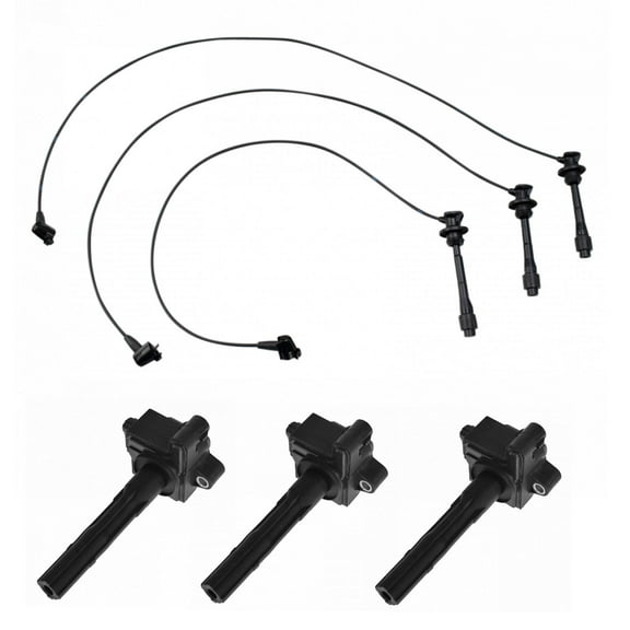 TRQ Ignition Coil & Spark Plug Wire Kit Set for ES300 Camry Avalon 3.0L TKA01181 Fits select: 1998-2000 TOYOTA SIENNA, 1996-2001 TOYOTA CAMRY