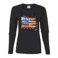 thumbnail image 2 of Wild Bobby, Colorful Neon Flag Hearts Love, Streetwear, Women Graphic Long Sleeve Tee, Black, Small, 2 of 3