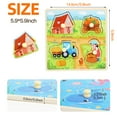 thumbnail image 4 of Wooden Toddler Puzzles, Montessori Toys Peg Puzzles for Toddlers 3-5, Toddler Learning Educational Toys kids puzzles -Dinosaur, Farm, Farm Animals, Sea Animals, Fruit, Baby Puzzle Gift for Boys Girls, 4 of 7