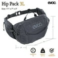 thumbnail image 6 of EVOC Hip Pack 3L Hydration Waist Pack - Biking Hydro Fanny Pack with 1.5L Bladder for Biking, Hiking, Climbing, Running, Exercising - Black, 6 of 6