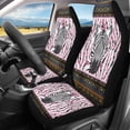 thumbnail image 2 of ZIATUBLE Aztec Ethnic Car Seat Covers Zebra Print Car Seat Covers Front Seats Only 2 Piece Stretchy Auto Bucket Seat Protectors Auto Interior Accessories Universal Fit Most Vehicle Sedan Truck Van, 2 of 7