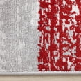 thumbnail image 2 of Novelle Home Meridian 63" x 91" Polypropylene/Cotton Rug in Gray/Red Rectangles, 2 of 10
