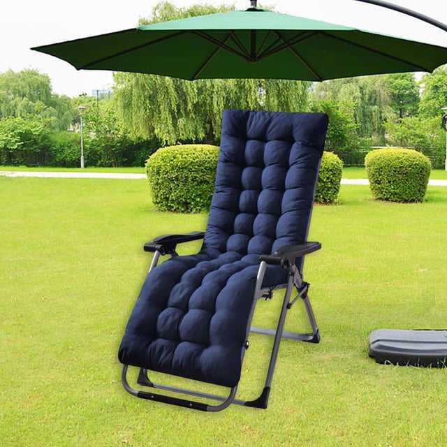 Cojín para silla de salón, accesorios reclinables, repuesto grueso acolchado, cojín largo para banco, cojín para asiento para luz solar, Patio y hogar Azul