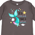 thumbnail image 4 of Inktastic Be a Mermaid Make a Splash Blue Mermaid Tail Boys or Girls Long Sleeve Toddler T-Shirt, 4 of 5