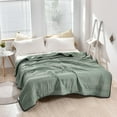 thumbnail image 2 of Cooling Blankets Washed Cotton Thin Quilt Single Core Skin Friendly 39x59IN Best Comforters for Hot Sleepers Soft Fuzzy Plush Ultra-Cool Lightweight Blanket for Bed Keep Cool for Night Sweats, 2 of 3