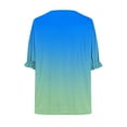 thumbnail image 4 of Shorts pour Femmes, Blouses pour Femmes, Mode Décontractée Grande Taille Col Rond T-Shirt Imprimé Haut Blouse, 4 of 4