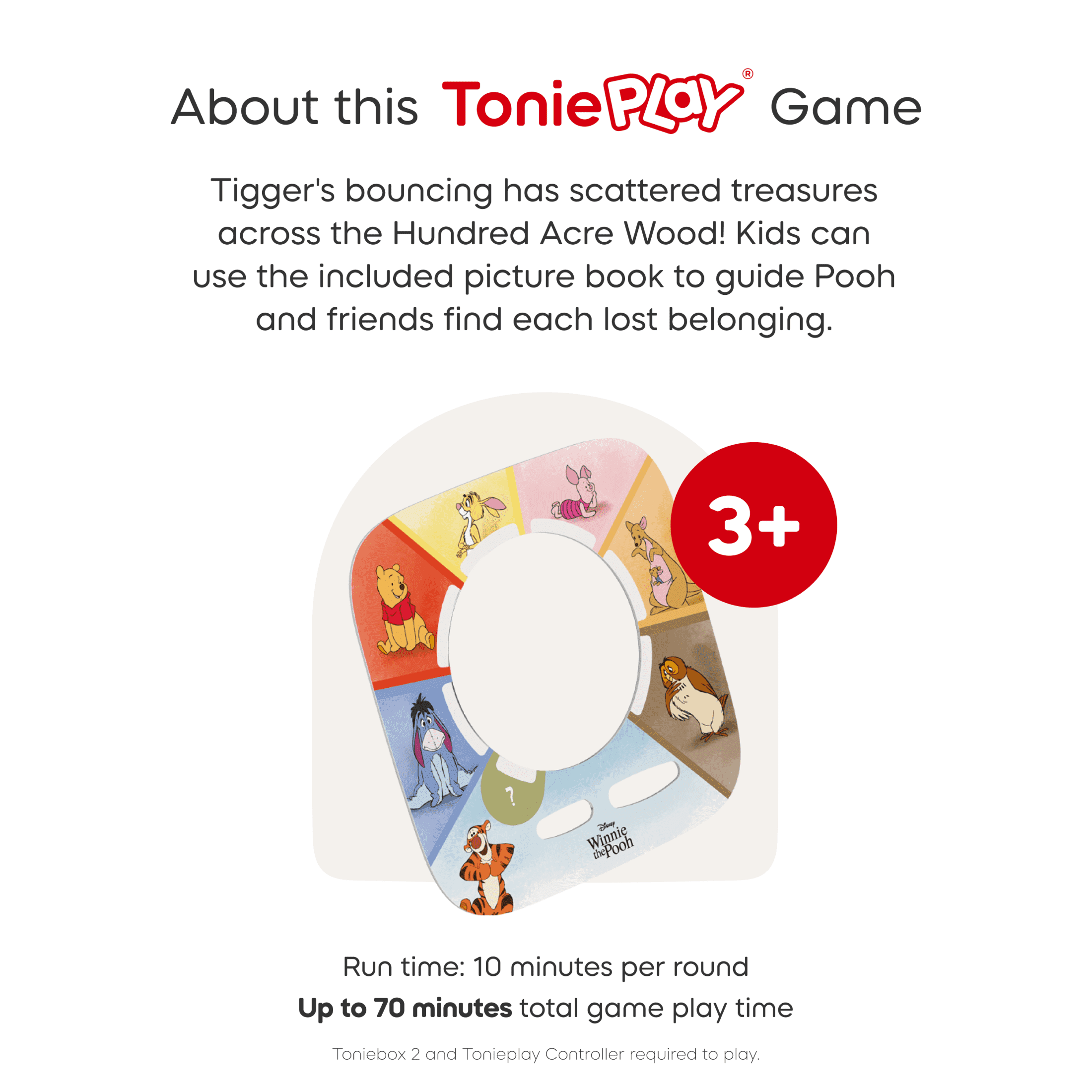 tonies Disney Winnie the Pooh Tonieplay Game, Requires Toniebox 2 and Controller, Age Group 3+