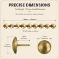 thumbnail image 2 of NOGIS 19.7ft D11mm Upholstery Tack Strip, Brass Decorative Nailhead Trim with Single Tacks, Antique Plated Upholstery Nail Strips Tool for Furniture Sofa Couch Chair Decor (Brass), 2 of 7