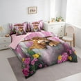 thumbnail image 3 of Castle Fairy Teens Boys Girls Brown Highland Cow Twin Bedding Sets 7-Piece,Rustic Farmhouse Animal Bedding Comforter Set Microfiber,Floral Flowers Vintage Aesthetic Breathable Sheet Sets, 3 of 8