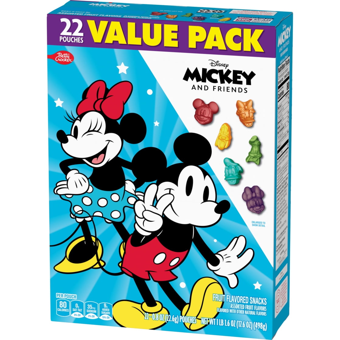 Disney's Mickey & Friends Themed Fruit Flavored Snacks, Kids Treat