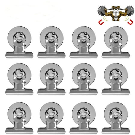 

ADVEN Strong Magnetic Clips Heavy Duty Metal Refrigerator Fridge Magnet Clips Home Office Classroom Teachers Whiteboard Hanging Photos Calendar Chalkboard Clip