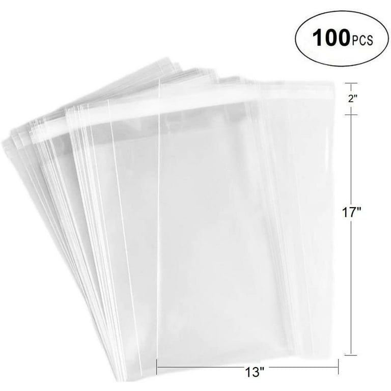 ENPOINT 9x12 Inch Tshirt Ziplock Bags, 100 Pcs Clear Plastic Bags for  Clothes Packaging, Resealable Poly Zip Mail Bags for Shipping Clothing,  Prints