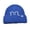 Blue, variant on Unisex Winter Knit Ski Cap with Bear Ears Raccoon Hairball Warm Trim Beanie Hat