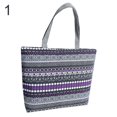 thumbnail image 1 of Elephant Striped Canvas Shopping Bag Women Large Capacity Tote Shoulder Handbag, 1 of 13