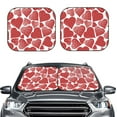 thumbnail image 2 of Balery 2 Piece Hearts Car Windshield Sun Shade|Foldable Front Windshield Shade for Car Front Window for Most Sedans SUV Truck-Small, 2 of 7