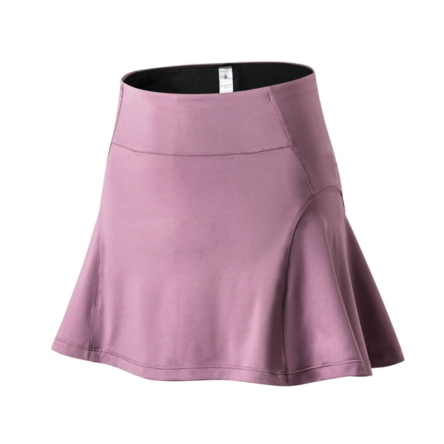 Falda corta deportiva para mujer Falda holgada de dos piezas antipeep y de secado rápido para correr Fitness Culottes Falda de tenis Wmkox8yi FGJ412