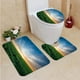 thumbnail image 1 of ABPHQTO Trigo de campo al amanecer. Juego de alfombras de baño de 3 piezas Alfombra de baño Alfombra de contorno y tapa de inodoro, 1 of 2