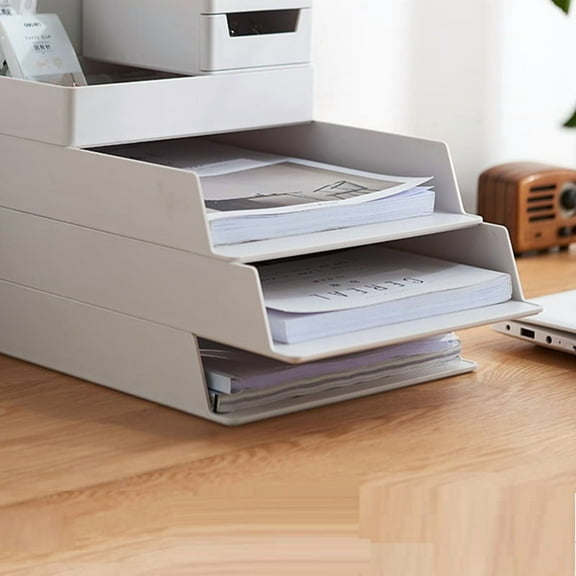 Stackable Storage Box Desktop Shelf Tray Storage Box Tray