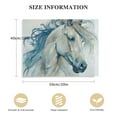 thumbnail image 2 of COMIO  Minimalist Watercolor Horse Portrait Blue Beige Canvas Third Wall Art, 2 of 5