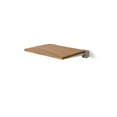 thumbnail image 3 of SlimLine Natural Teak Wood Wall Mount Folding Shower Seat Bench with Silver Frame, 3 of 5