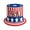 C, variant on Stylish Hats, Dienrx Patriotic Star Party Hat, Red White Blue Five-Point Star Design Cone Hat for Holiday Gatherings, Independence Day Themed Headwear for Festive Events