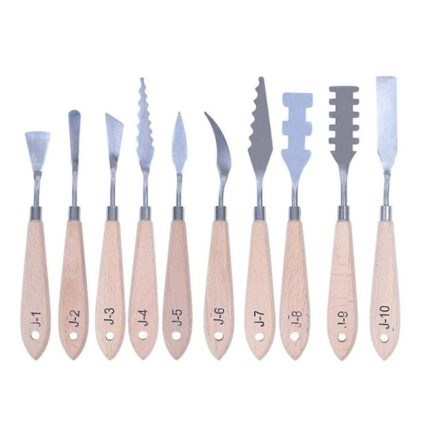 Herramientas de Accesorios de Pintura Al Acrílica de Cuchillos de Metal 10 piezas Perfecl Espátula de paleta de pintura al óleo
