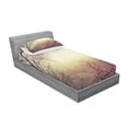thumbnail image 3 of Ambesonne Nature Fitted Sheet & Pillow Sham Set, Vintage Leafless Autumn, Queen, Sepia, 3 of 3