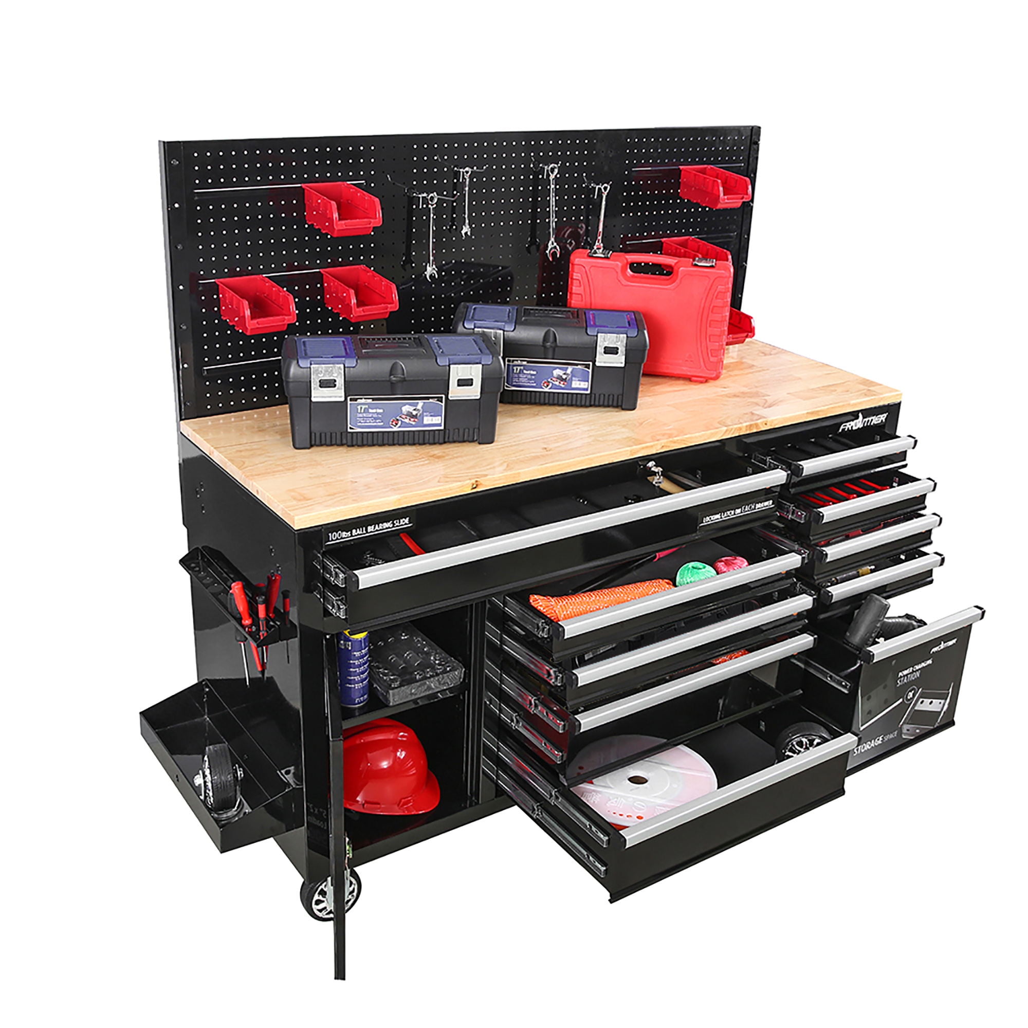Frontier 62 Inch Heavy Duty Mobile Work Station Tool Organizer