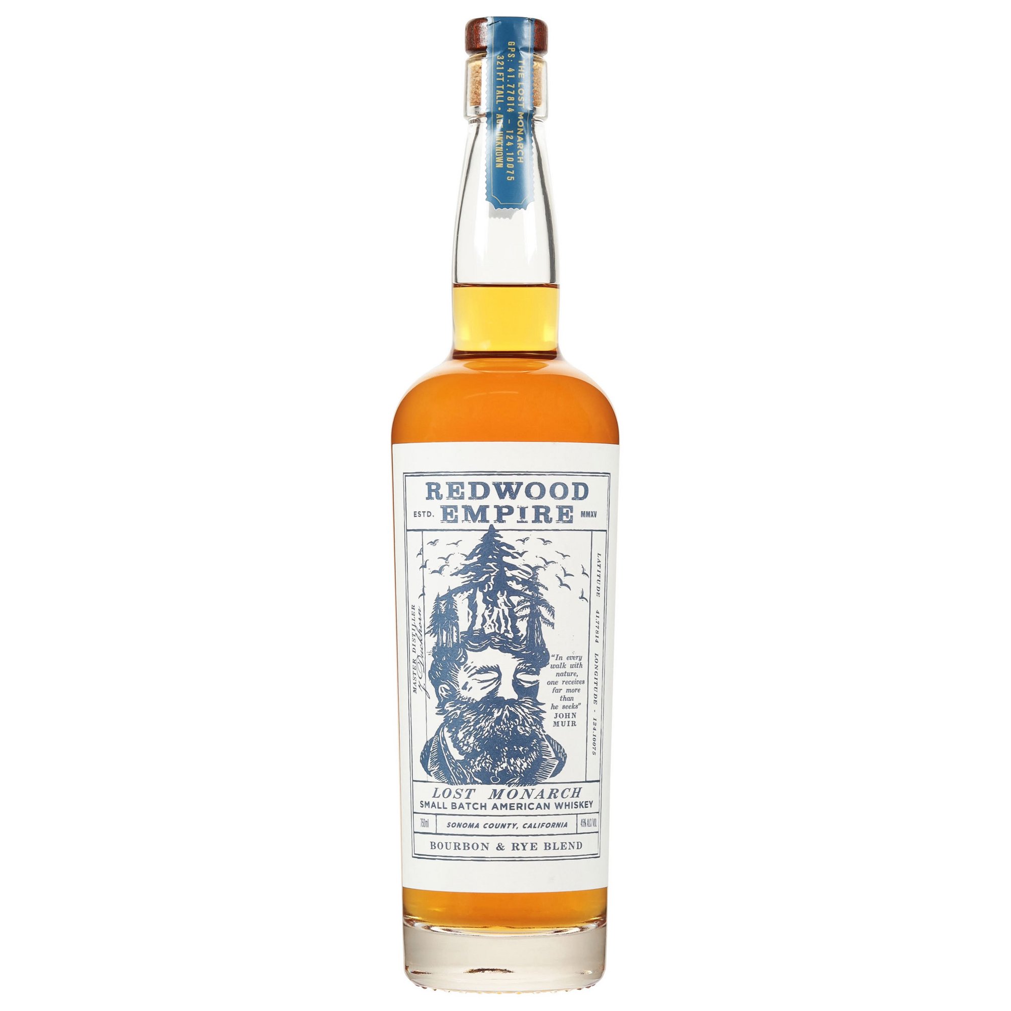 Redwood Empire Lost Monarch American Whiskey, 750 ml 45% ABV